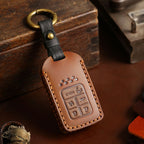 Honda CRV Lingpai XRV Civic Odyssey Elysion Accord Guandao Fit Leder-Autoschlüsselhülle für 2, 3, 4, 5 und 6 Tasten