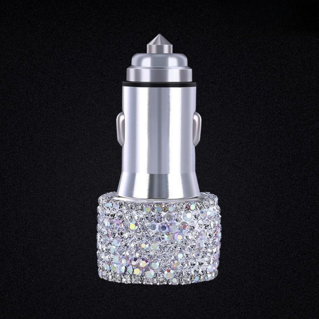 Car Rhinestone Charging Set