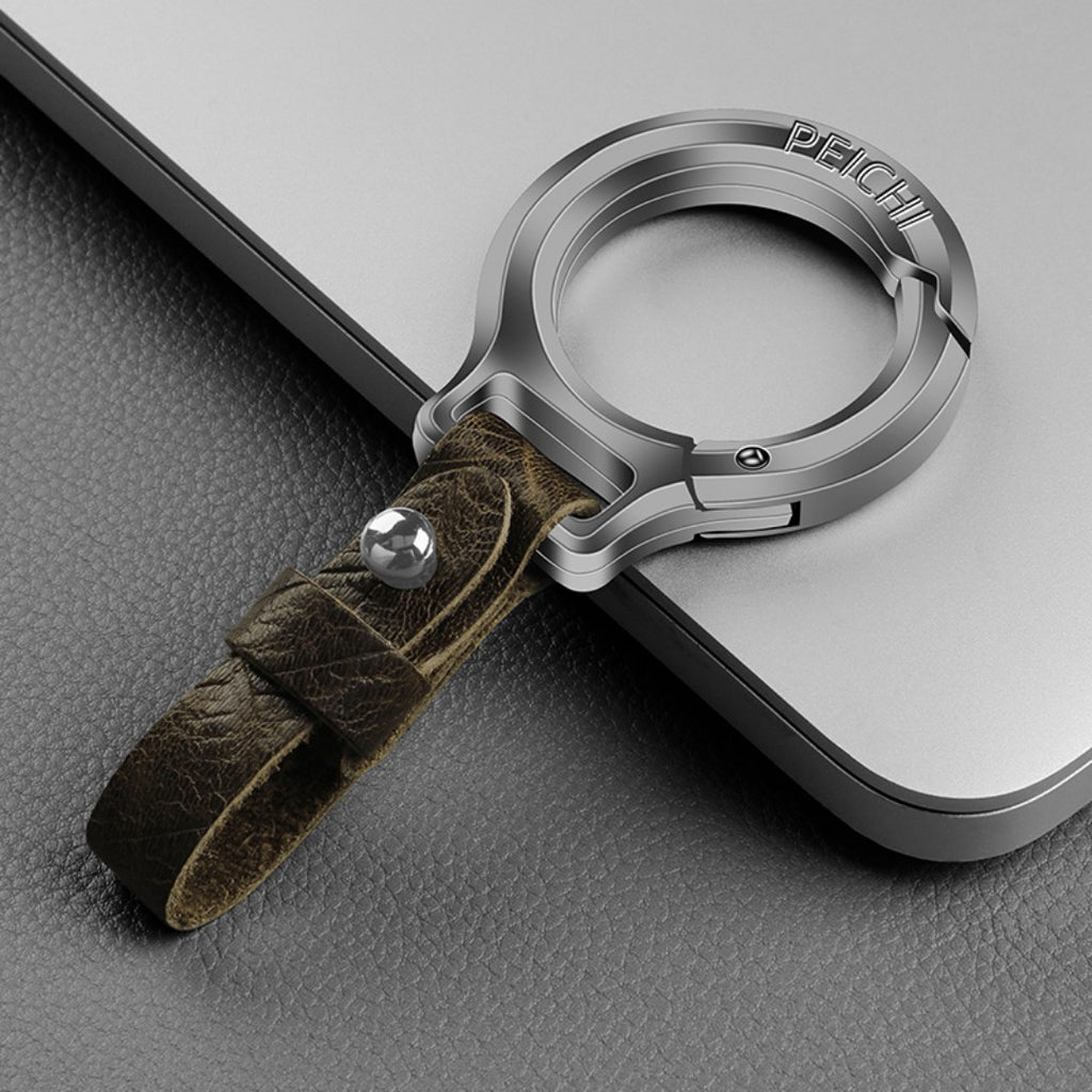 Schlüsselanhänger aus Rindsleder (Oberseite)