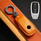 Carsine Luxury Mercedes-Benz/Maybach Leather Key Cover | Premium Protection for All Models Brown / C