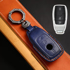 Carsine Luxury Mercedes-Benz/Maybach Leather Key Cover | Premium Protection for All Models Blue / C