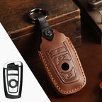 Carsine BMW Leather Car Key Cover 2,3 Button Brown / 3 Button