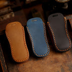 Carsine Porsche Leather Car Key Cover Black