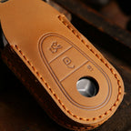 Carsine Mercedes Benz Leather Car Key Cover 3 Button Black / 3 Button