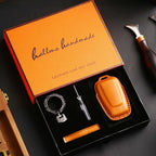 Carsine Luxury Mercedes-Benz/Maybach Leather Key Cover | Premium Protection for All Models Brown / B