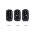 Étui pour clé de voiture Honda Acura à bord doré, 2, 3 ou 4 boutons