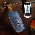 Autoschlüsselhülle aus Leder für Genesis GV70, GV80 und G90 (4, 6 oder 8 Tasten)