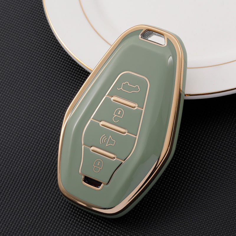 Carsine Chery Car Key Case Golden Edge Green / Key case