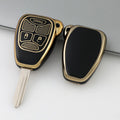 Carsine Jeep Dodge Chrysler Car Key Case Golden Edge Black