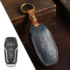 Ford Escort Mondeo EcoSport Edge Mustang Explorer Leather Car Key Cover 3,4,5 Button
