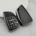 Carsine Chevrolet GMC Buick Car Key Cover Silver Edge Black / Key case