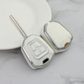 Carsine Isuzu Car Key Case Silver Edge White