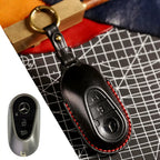Carsine Luxury Mercedes-Benz/Maybach Leather Key Cover | Premium Protection for All Models Black / A