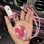 Câble de charge et de données rétractable Mickey Rhinestone pour voiture