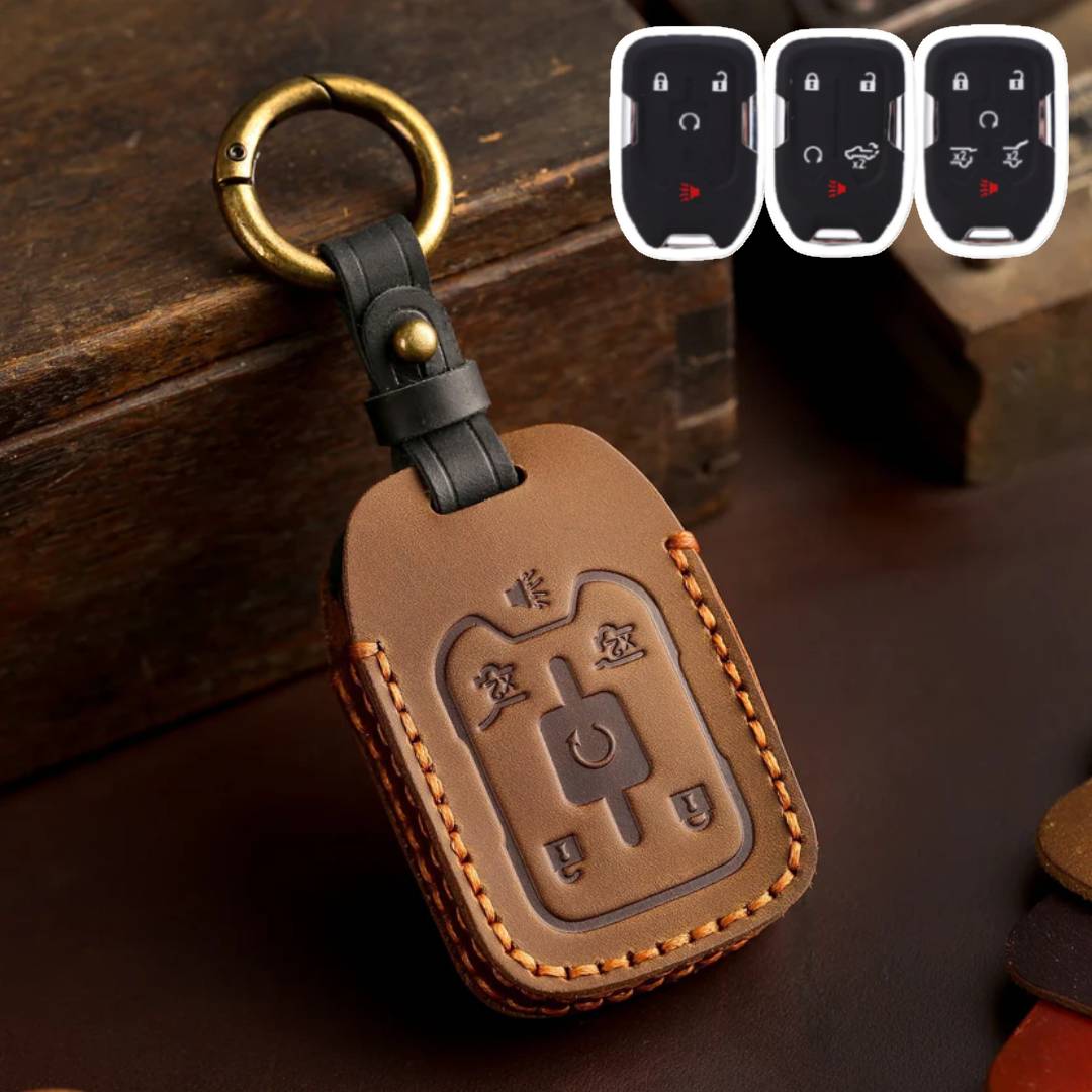 GMC Chevrolet Leather Car Key Cover 4,5,6 Button