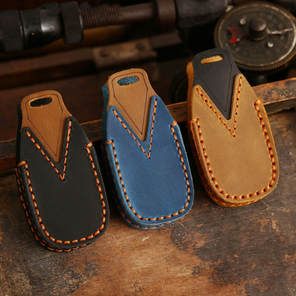 Étui de clé de voiture en cuir Ford EcoSport Focus à 3 boutons