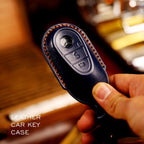 Carsine Luxury Mercedes-Benz/Maybach Leather Key Cover | Premium Protection for All Models Brown / B