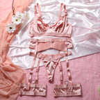 Lotus root pink sexy women's underwear garter straps G string Thong