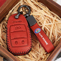Carsine Alfa Romeo Leather Car Key Case Red / Key case + strap
