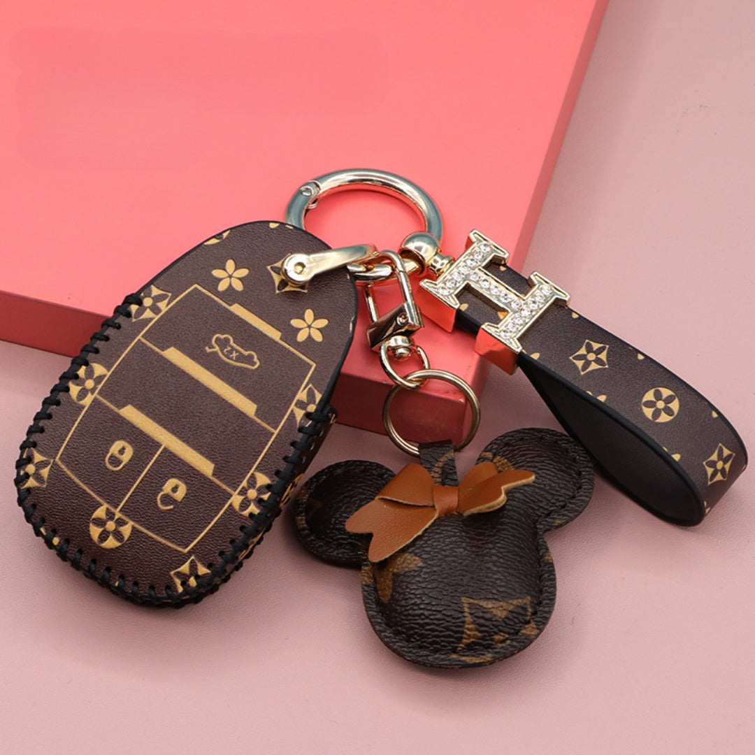 Étui à clés de voiture en cuir Alfa Romeo