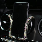 Carsine Rhinestone Car Phone Holder U-shaped AB Purple