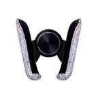 Carsine Rhinestone Car Phone Holder Inserted Or Adsorbed