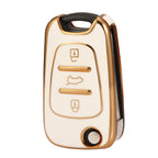 Carsine Hyundai Car Key Case Golden Edge White / Key case