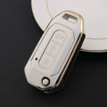 Carsine Ford Car Key Case Golden Edge White / Key case