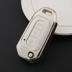 Carsine Ford Car Key Case Golden Edge White / Key case