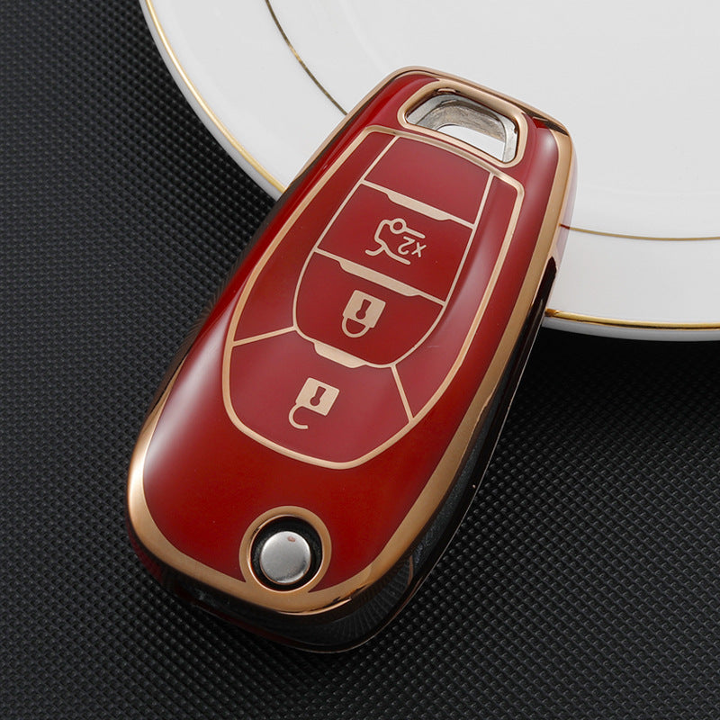 Carsine Chevrolet Car Key Case Golden Edge Red / Key case