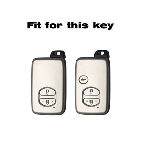 Carsine Toyota Scion Car Key Case Golden Edge White / Key case + O chain